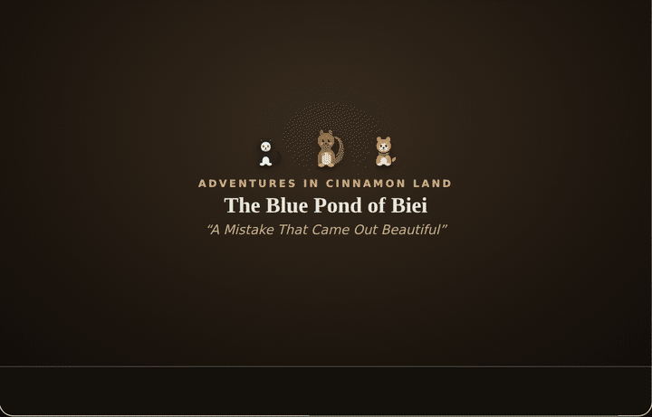 Animated GIF: Adventures in Cinnamon Land at The Blue Pond of Biei (Opus version)